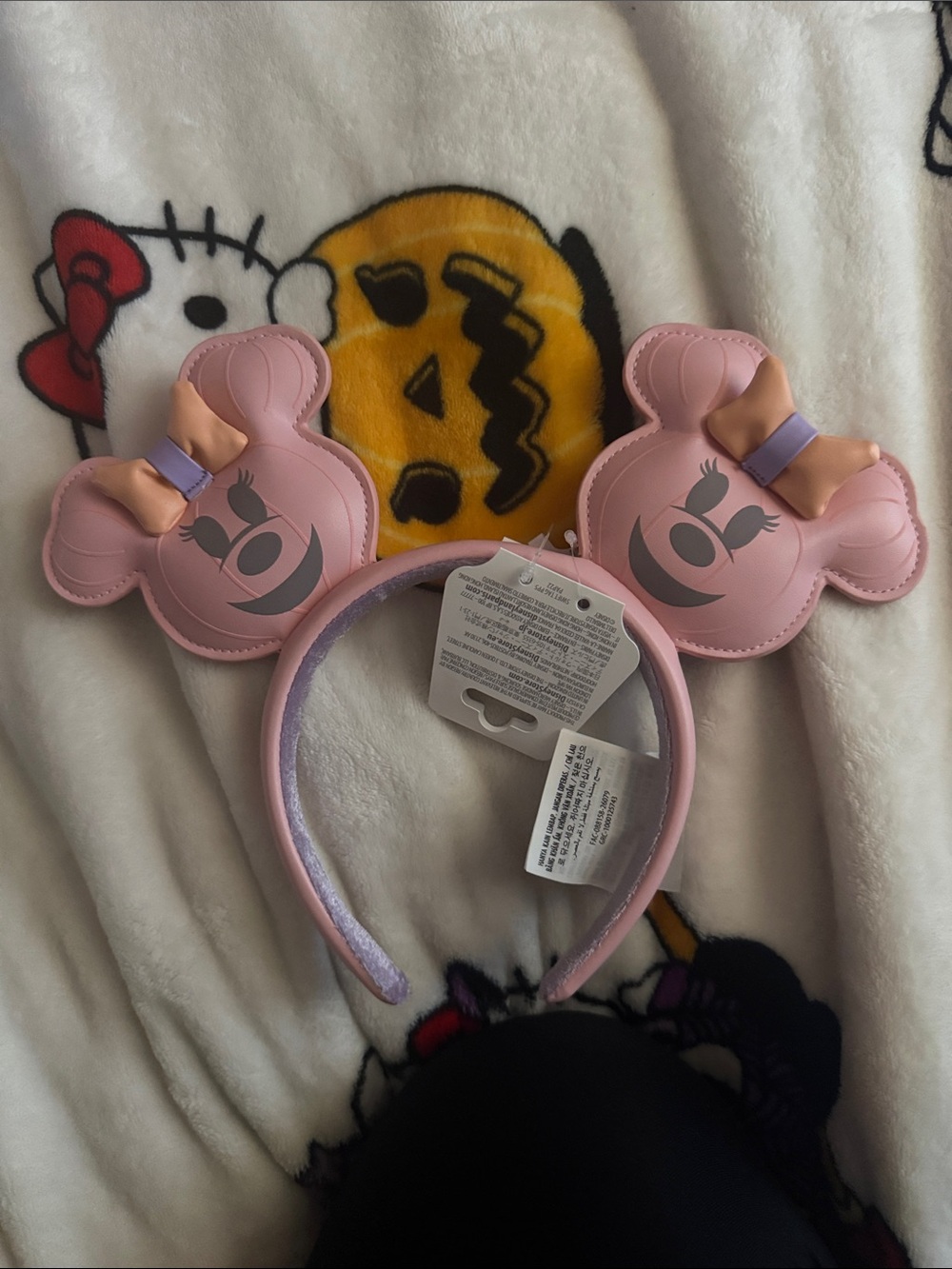 Disney parks pastel pink Minnie Bow Ear Headband with Lavender Accent